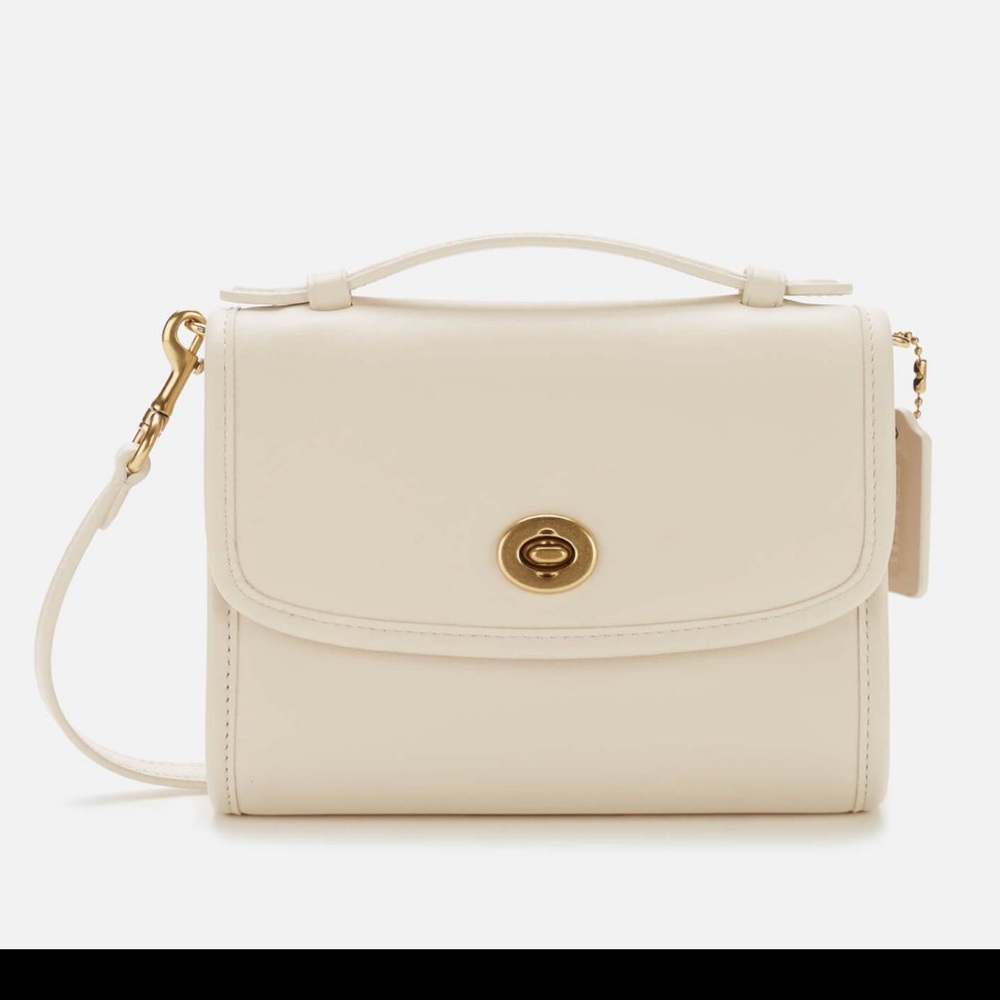 COACH: Kip Turnlock crossbody in white